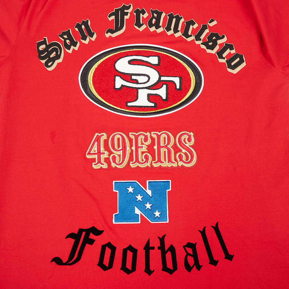 NFL SAN FRANCISCO 49ERS OLD ENGLISH T-SHIRT POUR HOMME (ROUGE)