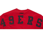 NFL SAN FRANCISCO 49ERS WINGSPAN T-SHIRT EN JERSEY DE COTON À ÉPAULES TOMBANTES POUR HOMME (ROUGE)