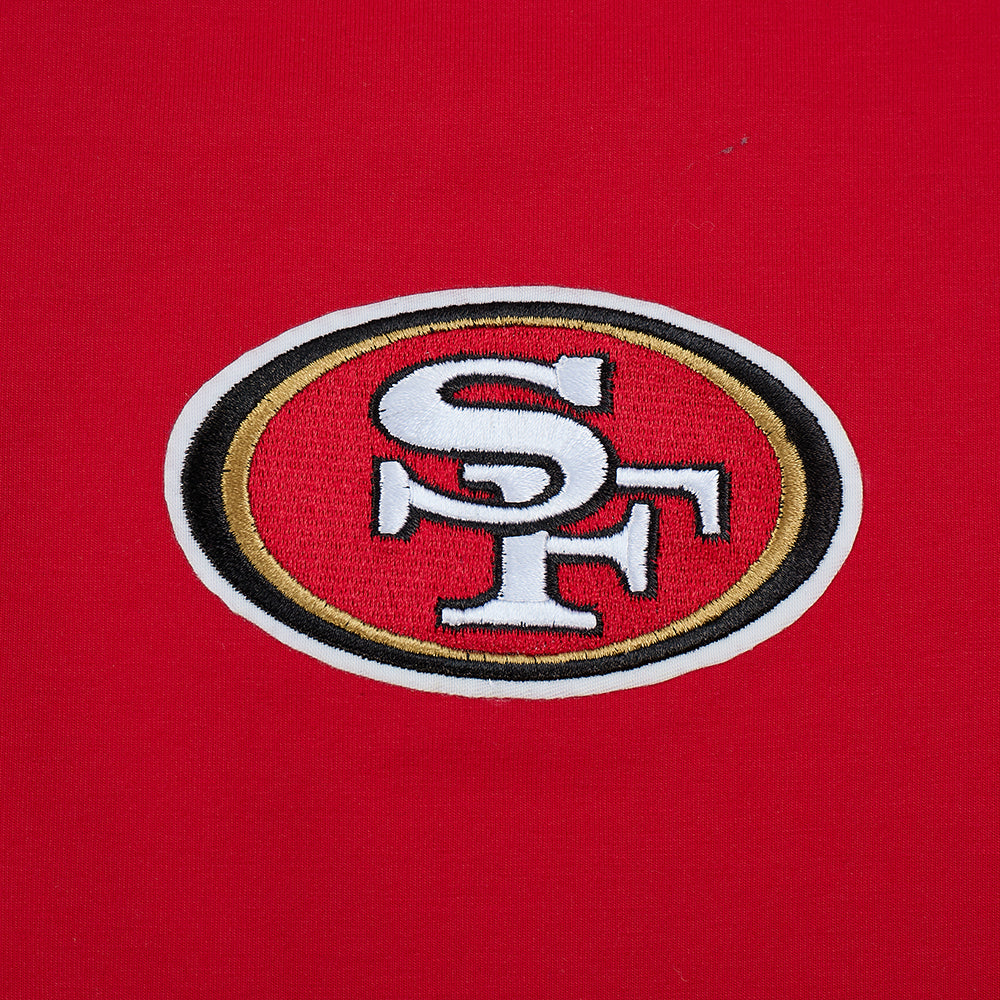NFL SAN FRANCISCO 49ERS WINGSPAN T-SHIRT EN JERSEY DE COTON À ÉPAULES TOMBANTES POUR HOMME (ROUGE)
