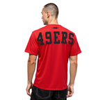 NFL SAN FRANCISCO 49ERS WINGSPAN T-SHIRT EN JERSEY DE COTON À ÉPAULES TOMBANTES POUR HOMME (ROUGE)