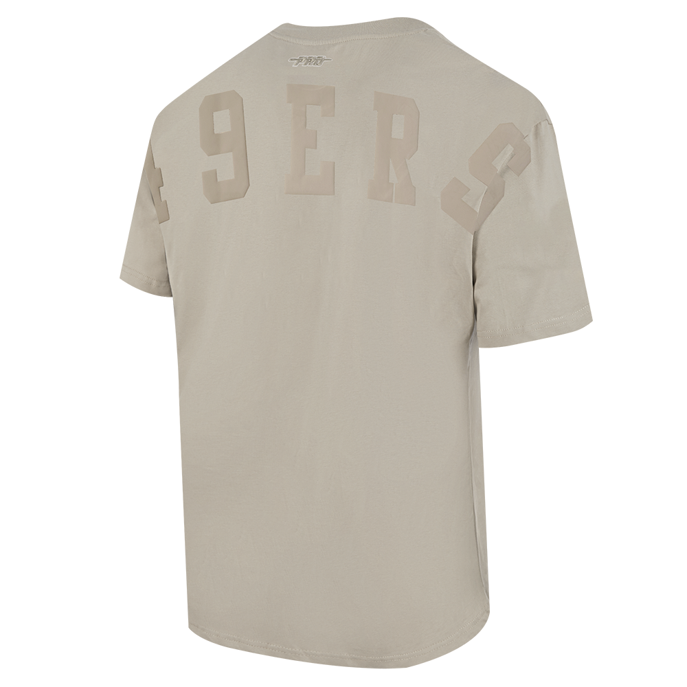 NFL SAN FRANCISCO 49ERS WINGSPAN T-SHIRT EN JERSEY DE COTON À ÉPAULES TOMBANTES POUR HOMME (TAUPE)