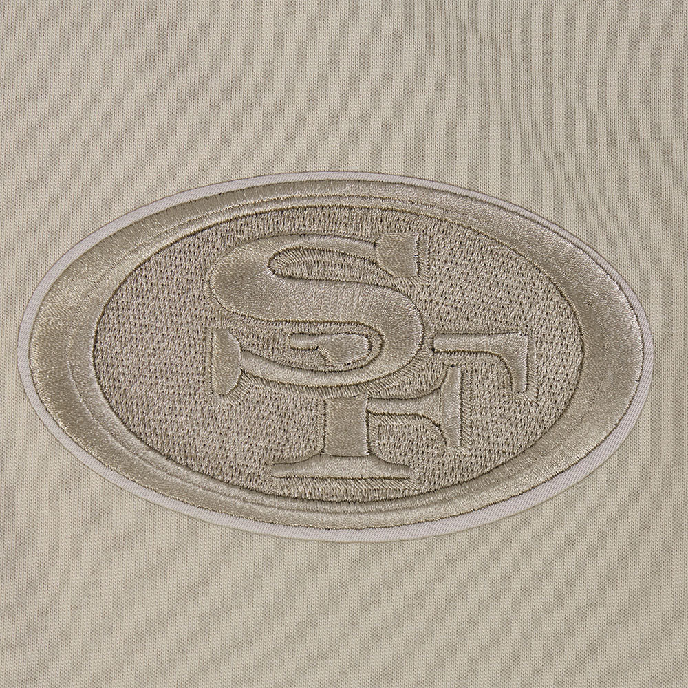 NFL SAN FRANCISCO 49ERS WINGSPAN T-SHIRT EN JERSEY DE COTON À ÉPAULES TOMBANTES POUR HOMME (TAUPE)