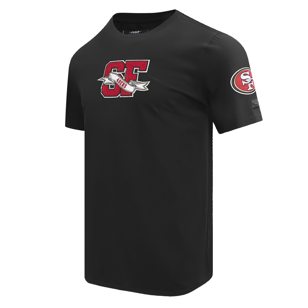 NFL SAN FRANCISCO 49ERS TEAM PENNANTS MEN'S   TEE (BLACK)