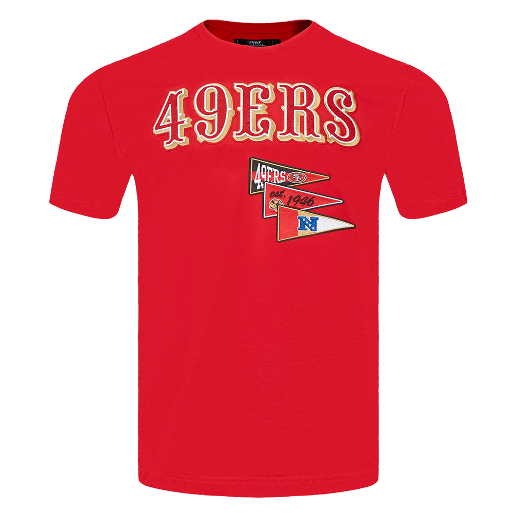 NFL SAN FRANCISCO 49ERS TEAM PENNANTS T-SHIRT À LOGOTYPE POUR HOMME (ROUGE)