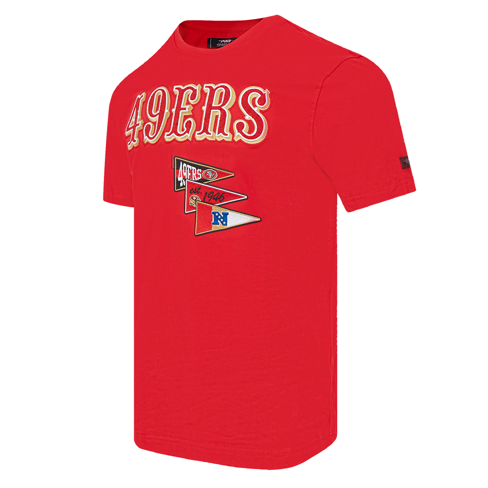 NFL SAN FRANCISCO 49ERS TEAM PENNANTS T-SHIRT À LOGOTYPE POUR HOMME (ROUGE)
