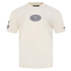 NFL SAN FRANCISCO 49ERS REVERSE FRENCH TERRY T-SHIRT EN JERSEY DE COTON À ÉPAULES TOMBANTES POUR HOMME (COQUILLE D'ŒUF)