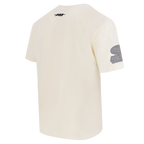 NFL SAN FRANCISCO 49ERS REVERSE FRENCH TERRY T-SHIRT EN JERSEY DE COTON À ÉPAULES TOMBANTES POUR HOMME (COQUILLE D'ŒUF)