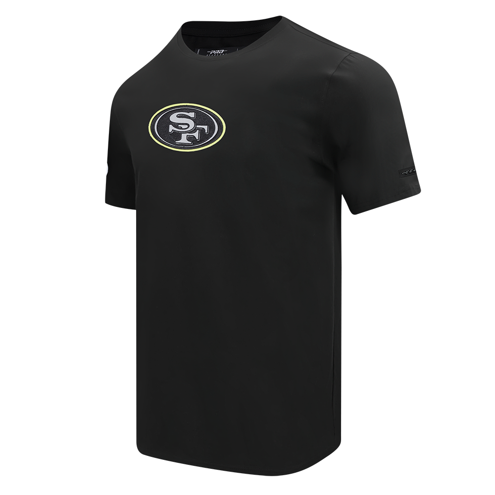 NFL SAN FRANCISCO 49ERS UNDER THE LIGHTS MEN'S SINGLE JERSEY TEE (BLACK)