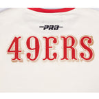 NFL SAN FRANCISCO 49ERS RETRO CASCADE MEN'S RINGER TEE (EGGSHELL/ RED)