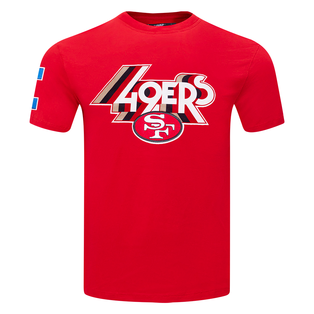 NFL SAN FRANCISCO 49ERS RETRO ELEVATION MEN'S SINGLE JERSEY TEE (RED)