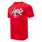NFL SAN FRANCISCO 49ERS RETRO ELEVATION MEN'S SINGLE JERSEY TEE (RED)