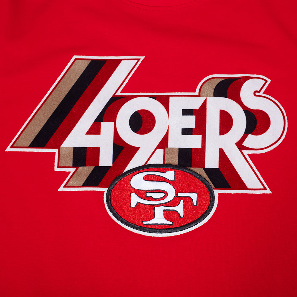 NFL SAN FRANCISCO 49ERS RETRO ELEVATION MEN'S SINGLE JERSEY TEE (RED)
