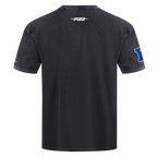 NFL SAN FRANCISCO 49ERS CHROME MEN'S COTTON JERSEY DROP SHOULDER TEE (WASHED BLACK)