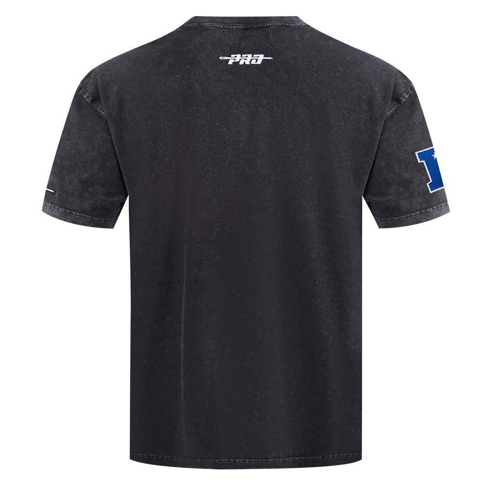 NFL SAN FRANCISCO 49ERS CHROME MEN'S COTTON JERSEY DROP SHOULDER TEE (WASHED BLACK)