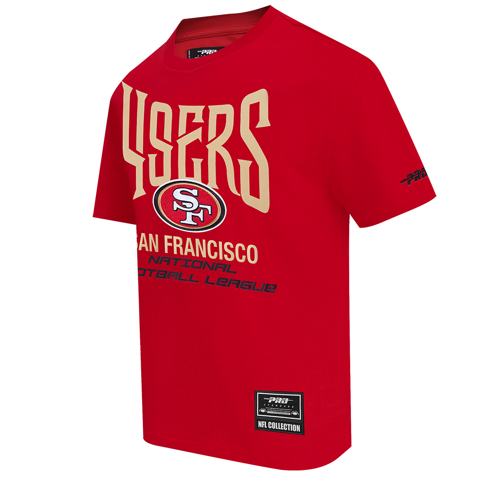 NFL SAN FRANCISCO 49ERS CITY TOUR 2.0 MEN'S COTTON JERSEY DROP SHOULDER TEE (RED)