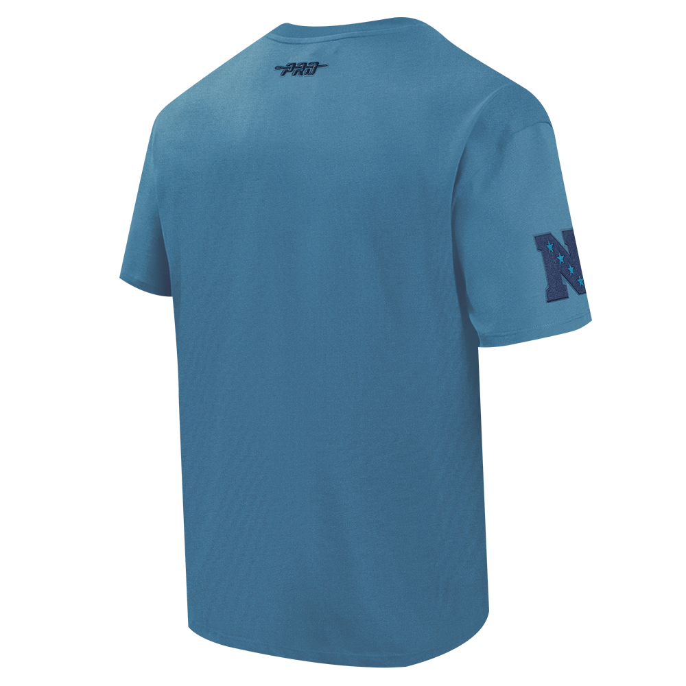 NFL SAN FRANCISCO 49ERS COUNTRY CLUB MEN'S COTTON JERSEY DROP SHOULDER TEE (STEEL BLUE)