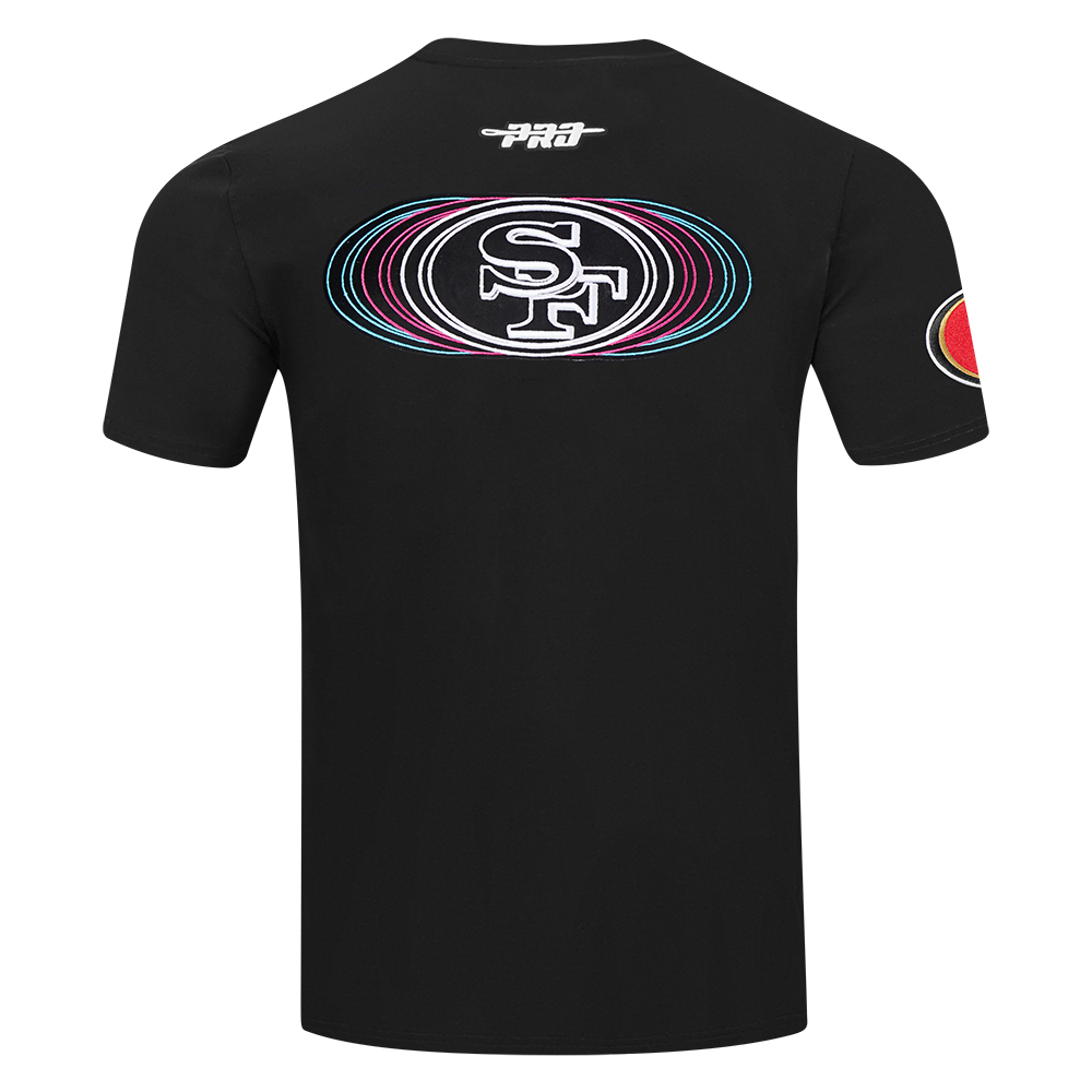 NFL SAN FRANCISCO 49ERS ECHO LOGO MEN'S SINGLE JERSEY TEE (BLACK)