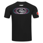 NFL SAN FRANCISCO 49ERS ECHO LOGO MEN'S SINGLE JERSEY TEE (BLACK)