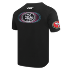 NFL SAN FRANCISCO 49ERS ECHO LOGO MEN'S SINGLE JERSEY TEE (BLACK)