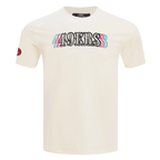 NFL SAN FRANCISCO 49ERS ECHO LOGO MEN'S SINGLE JERSEY TEE (EGGSHELL)