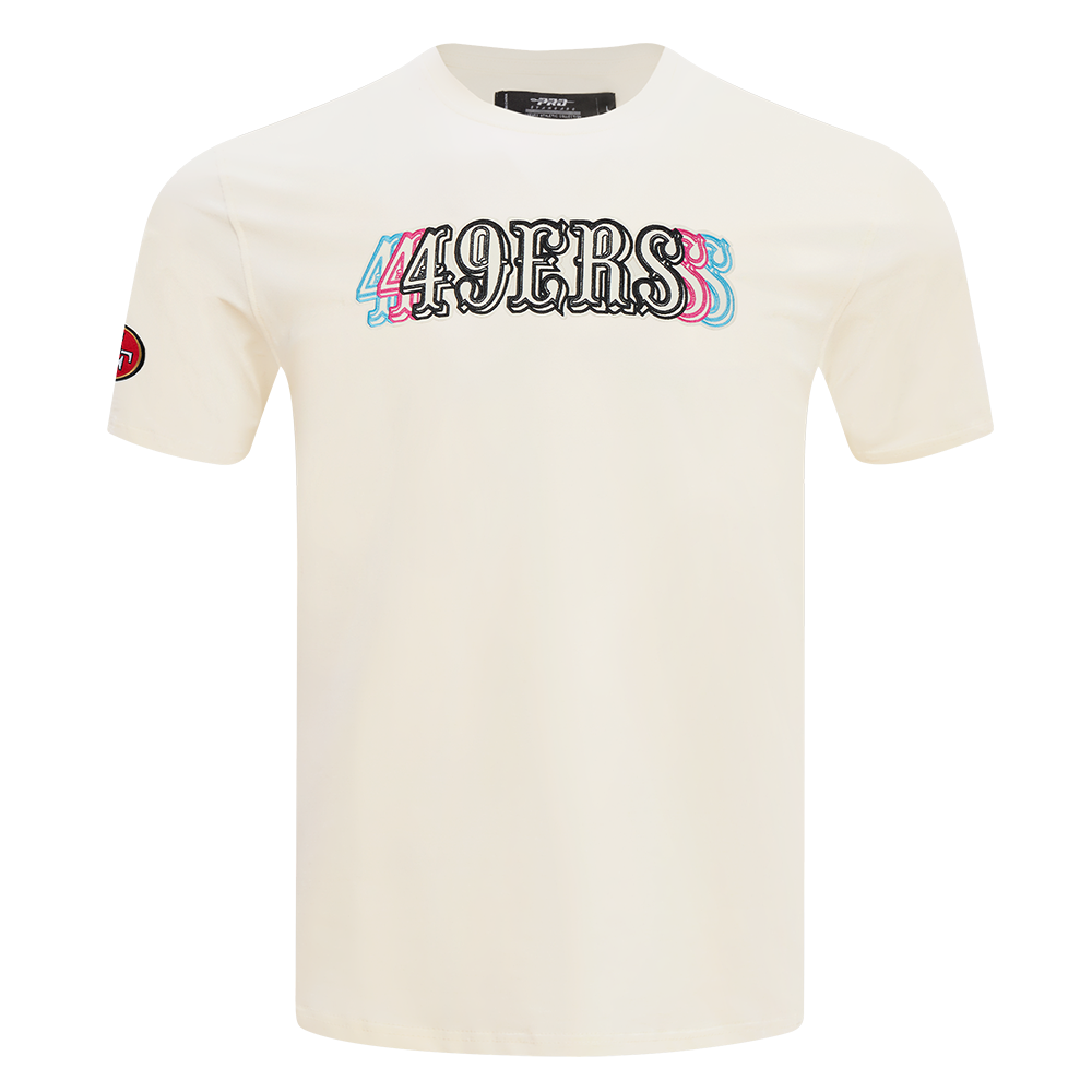 NFL SAN FRANCISCO 49ERS ECHO LOGO MEN'S SINGLE JERSEY TEE (EGGSHELL)