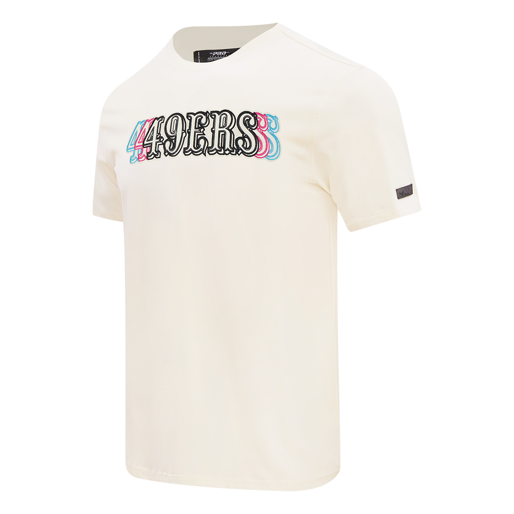 NFL SAN FRANCISCO 49ERS ECHO LOGO MEN'S SINGLE JERSEY TEE (EGGSHELL)