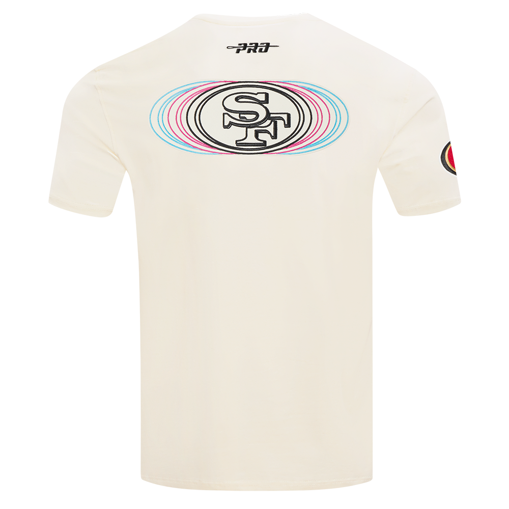 NFL SAN FRANCISCO 49ERS ECHO LOGO MEN'S SINGLE JERSEY TEE (EGGSHELL)