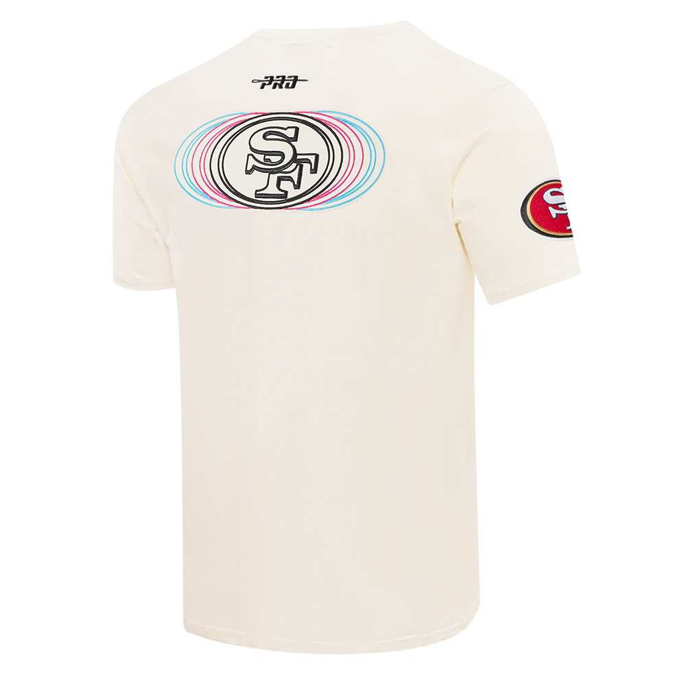 NFL SAN FRANCISCO 49ERS ECHO LOGO MEN'S SINGLE JERSEY TEE (EGGSHELL)