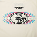NFL SAN FRANCISCO 49ERS ECHO LOGO MEN'S SINGLE JERSEY TEE (EGGSHELL)