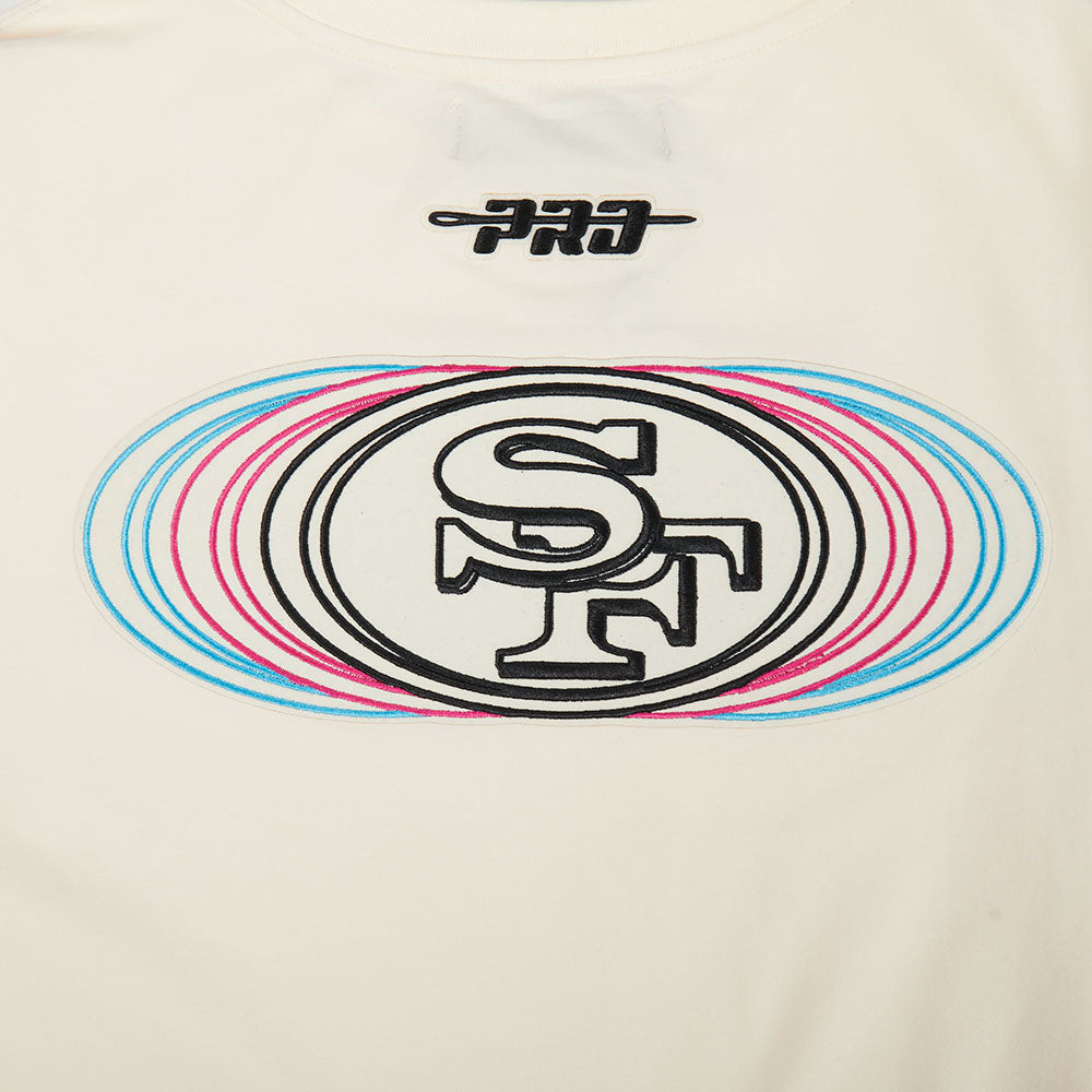 NFL SAN FRANCISCO 49ERS ECHO LOGO MEN'S SINGLE JERSEY TEE (EGGSHELL)