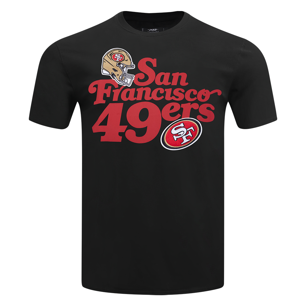 NFL SAN FRANCISCO 49ERS SOUVENIR MEN'S SINGLE JERSEY TEE (BLACK)