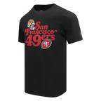 NFL SAN FRANCISCO 49ERS SOUVENIR MEN'S SINGLE JERSEY TEE (BLACK)