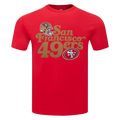 NFL SAN FRANCISCO 49ERS SOUVENIR MEN'S SINGLE JERSEY TEE (RED)