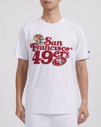 NFL SAN FRANCISCO 49ERS SOUVENIR T-SHIRT EN JERSEY SIMPLE POUR HOMME (BLANC)
