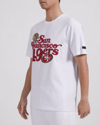 NFL SAN FRANCISCO 49ERS SOUVENIR T-SHIRT EN JERSEY SIMPLE POUR HOMME (BLANC)