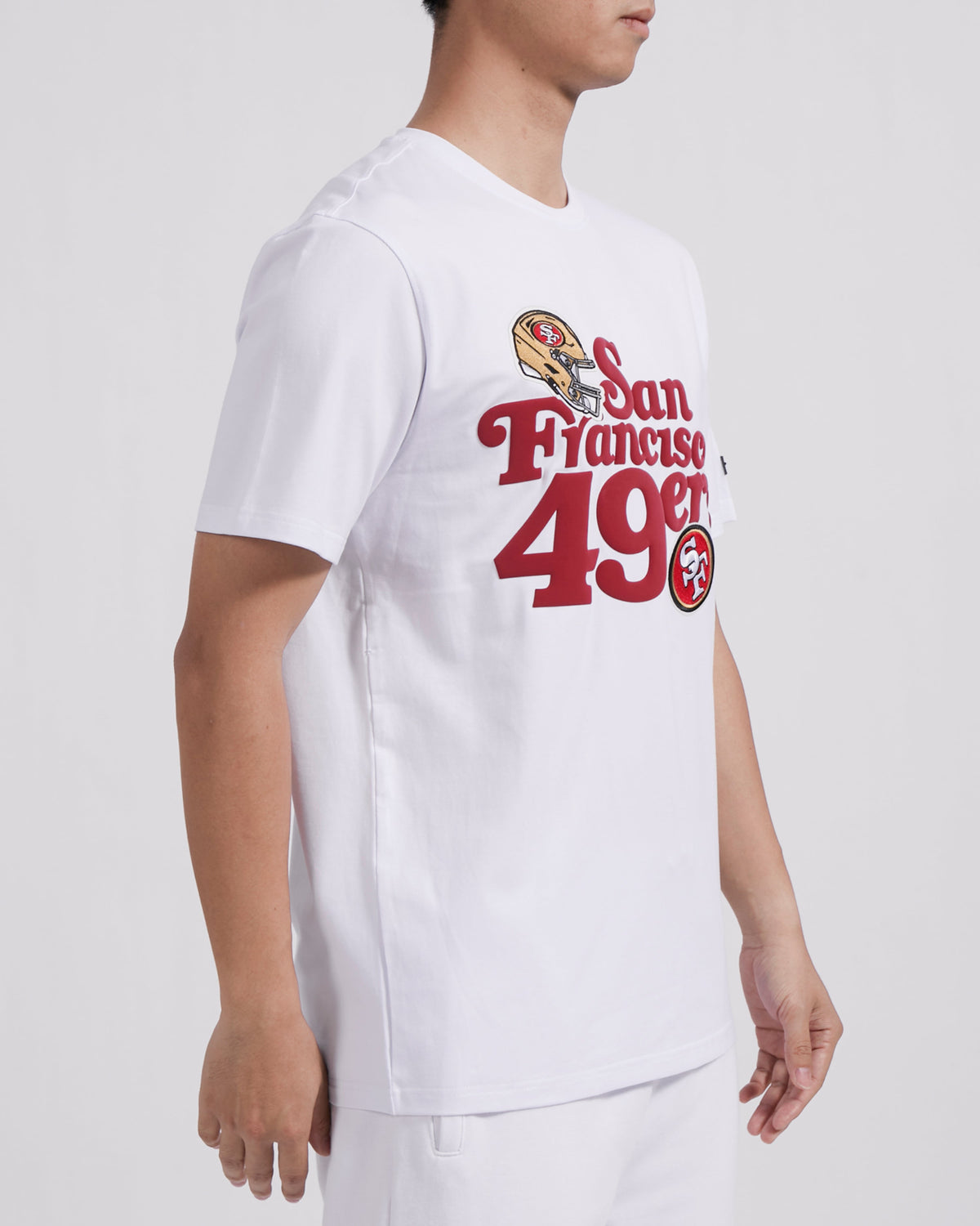 NFL SAN FRANCISCO 49ERS SOUVENIR T-SHIRT EN JERSEY SIMPLE POUR HOMME (BLANC)