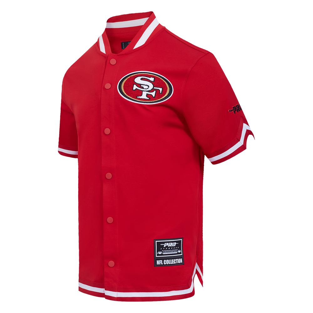 NFL SAN FRANCISCO 49ERS SOUVENIR MEN'S WARM UP JACKET (WHITE/RED)