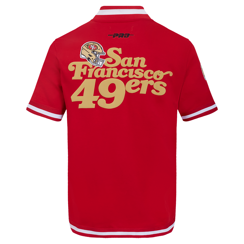 NFL SAN FRANCISCO 49ERS SOUVENIR MEN'S WARM UP JACKET (RED)