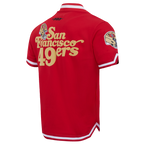 NFL SAN FRANCISCO 49ERS SOUVENIR MEN'S WARM UP JACKET (RED)