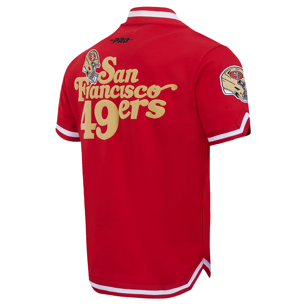 NFL SAN FRANCISCO 49ERS SOUVENIR MEN'S WARM UP JACKET (RED)