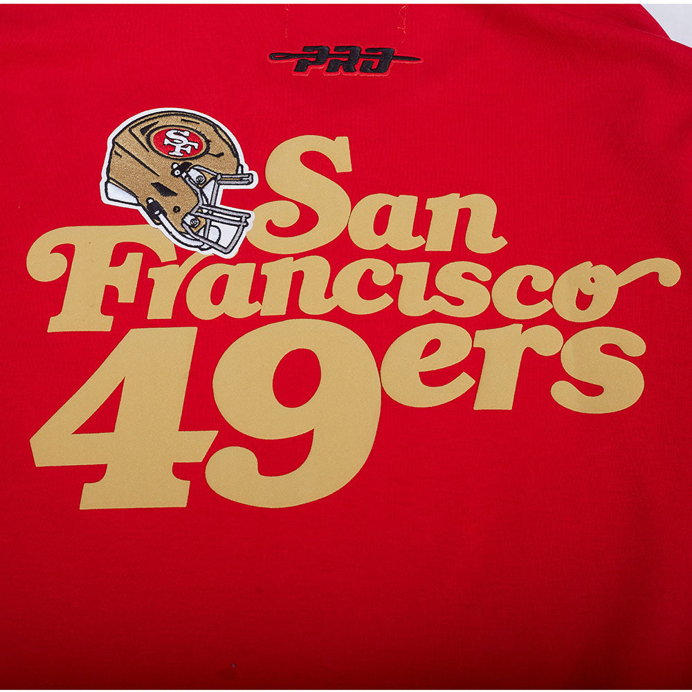 NFL SAN FRANCISCO 49ERS SOUVENIR MEN'S WARM UP JACKET (RED)