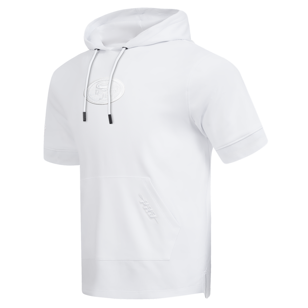 NFL SAN FRANCISCO 49ERS WHITE OUT CHANDAIL À CAPUCHON À MANCHES COURTES POUR HOMME (BLANC)