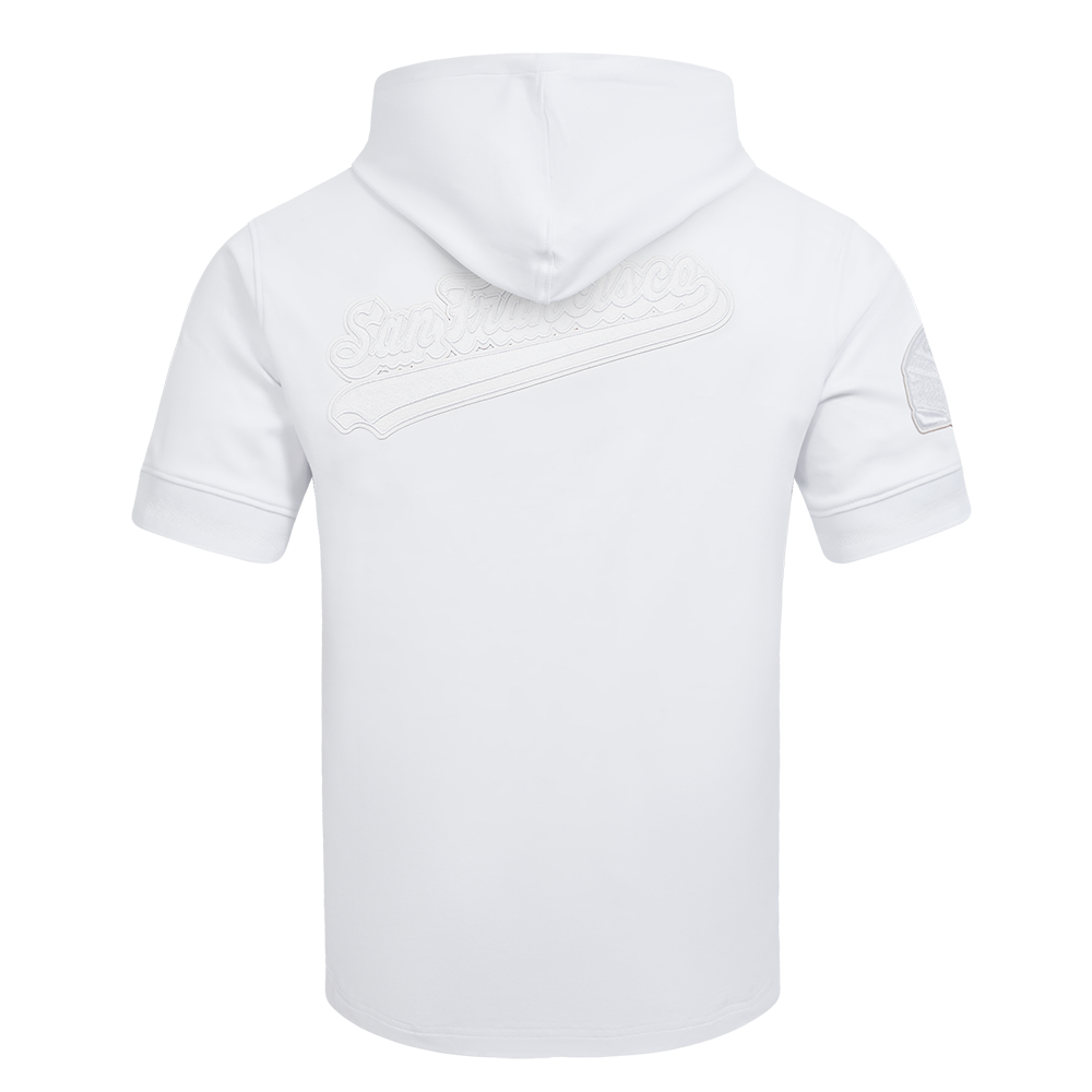 NFL SAN FRANCISCO 49ERS WHITE OUT CHANDAIL À CAPUCHON À MANCHES COURTES POUR HOMME (BLANC)