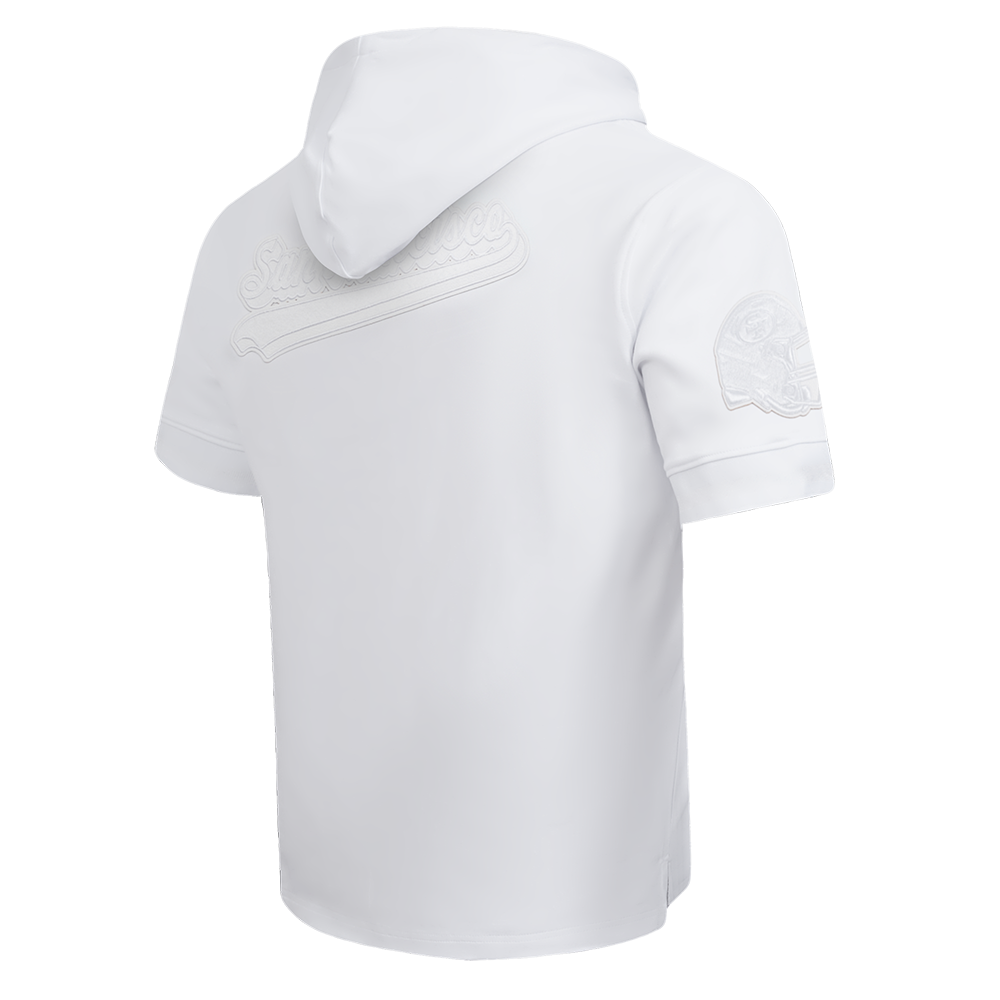 NFL SAN FRANCISCO 49ERS WHITE OUT CHANDAIL À CAPUCHON À MANCHES COURTES POUR HOMME (BLANC)
