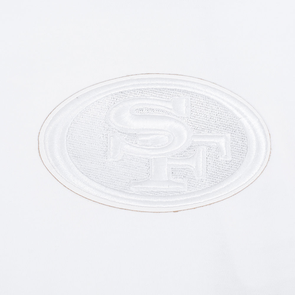 NFL SAN FRANCISCO 49ERS WHITE OUT CHANDAIL À CAPUCHON À MANCHES COURTES POUR HOMME (BLANC)