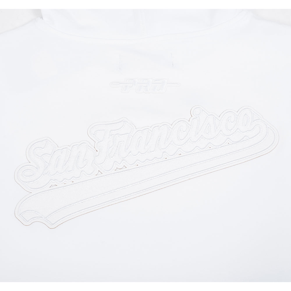 NFL SAN FRANCISCO 49ERS WHITE OUT CHANDAIL À CAPUCHON À MANCHES COURTES POUR HOMME (BLANC)