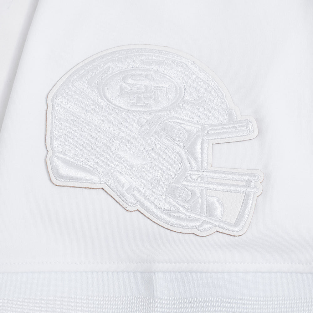 NFL SAN FRANCISCO 49ERS WHITE OUT CHANDAIL À CAPUCHON À MANCHES COURTES POUR HOMME (BLANC)