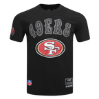 NFL SAN FRANCISCO 49ERS REBEL ATHLETICS T-SHIRT EN JERSEY SIMPLE À LOGO EMPILÉ POUR HOMME (NOIR)