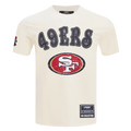 NFL SAN FRANCISCO 49ERS REBEL ATHLETICS T-SHIRT EN JERSEY SIMPLE À LOGO EMPILÉ POUR HOMME (COQUILLE D'ŒUF)