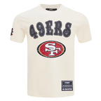 NFL SAN FRANCISCO 49ERS REBEL ATHLETICS T-SHIRT EN JERSEY SIMPLE À LOGO EMPILÉ POUR HOMME (COQUILLE D'ŒUF)